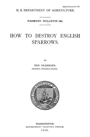 Farmers bulletin on house sparrow control from 1912